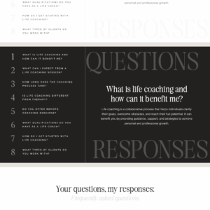 Showit FAQ Canvas Kit | 6 Stunning Exclusive Layouts